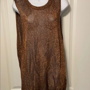 H&M bronze sparky sleeveless tank open back-10